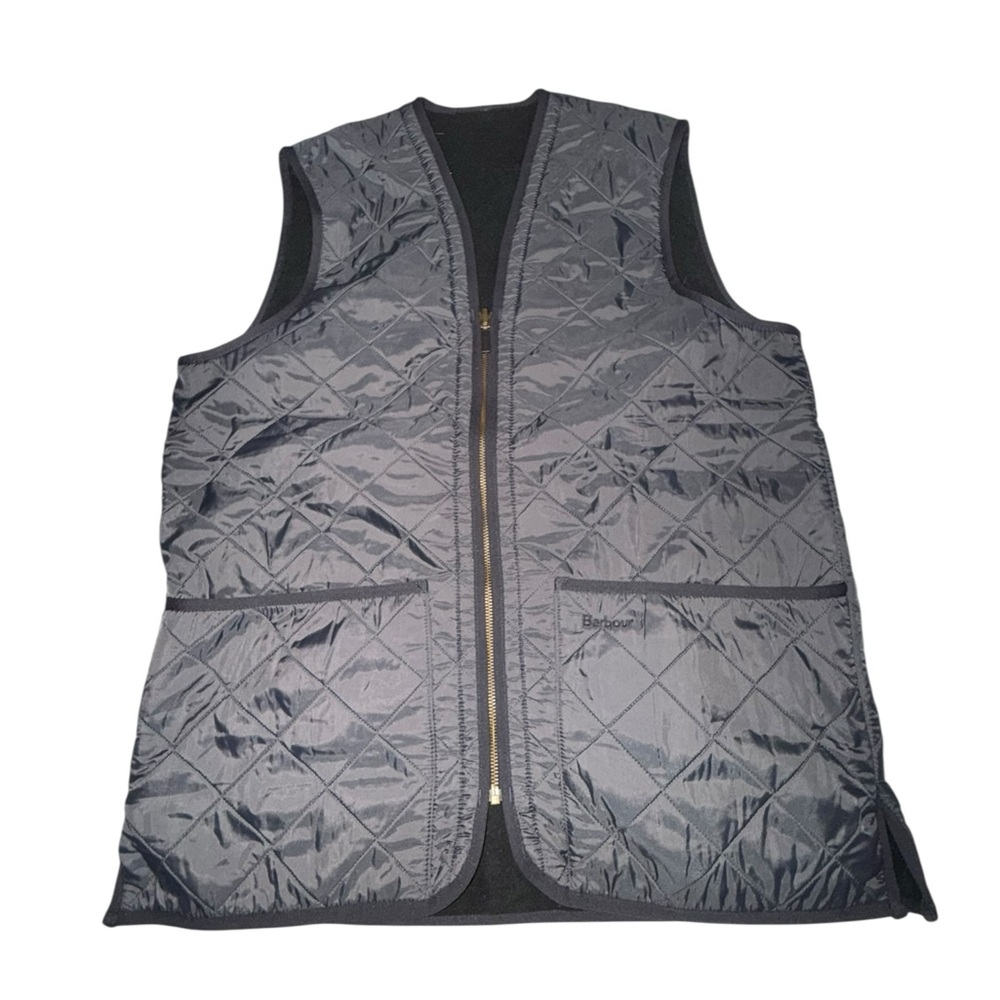 Barbour Men’s Reversible Dark Navy Blue Vest Size Medium